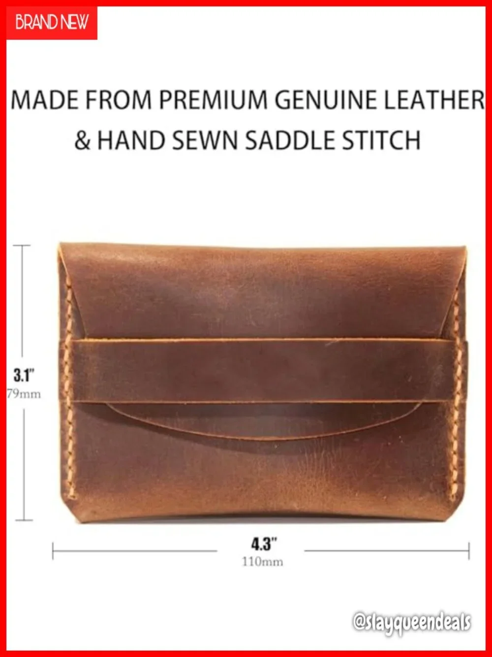 Handcrafted Leather Slim Card Holder Wallet Business Card Case